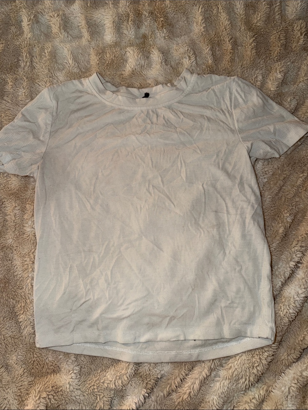 Men's White Short-Sleeve Crewneck Shirt